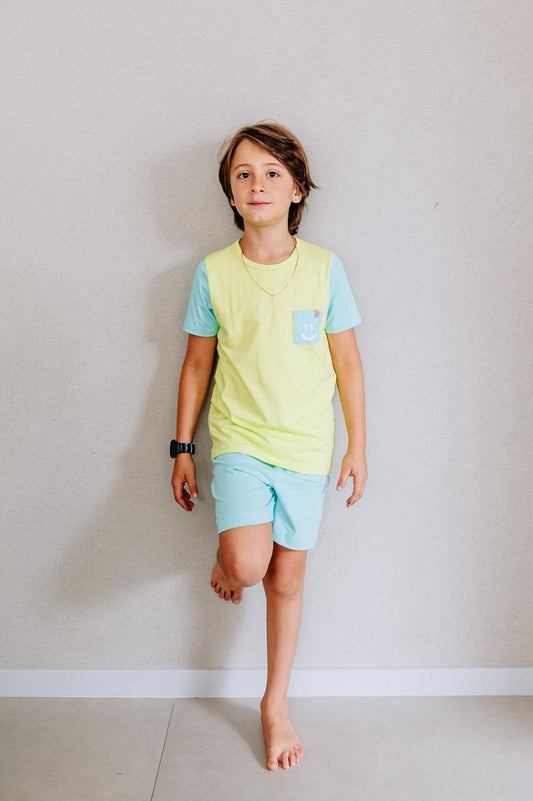 Shorts Unissex Soltinho Azul Céu