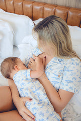 Pijama Magnético Feminino Curto Safari Azul
