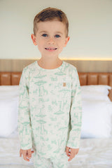 LEVES DEFEITOS - CONJUNTO CAMISETA E CALÇA SLIM SAFARI VERDE