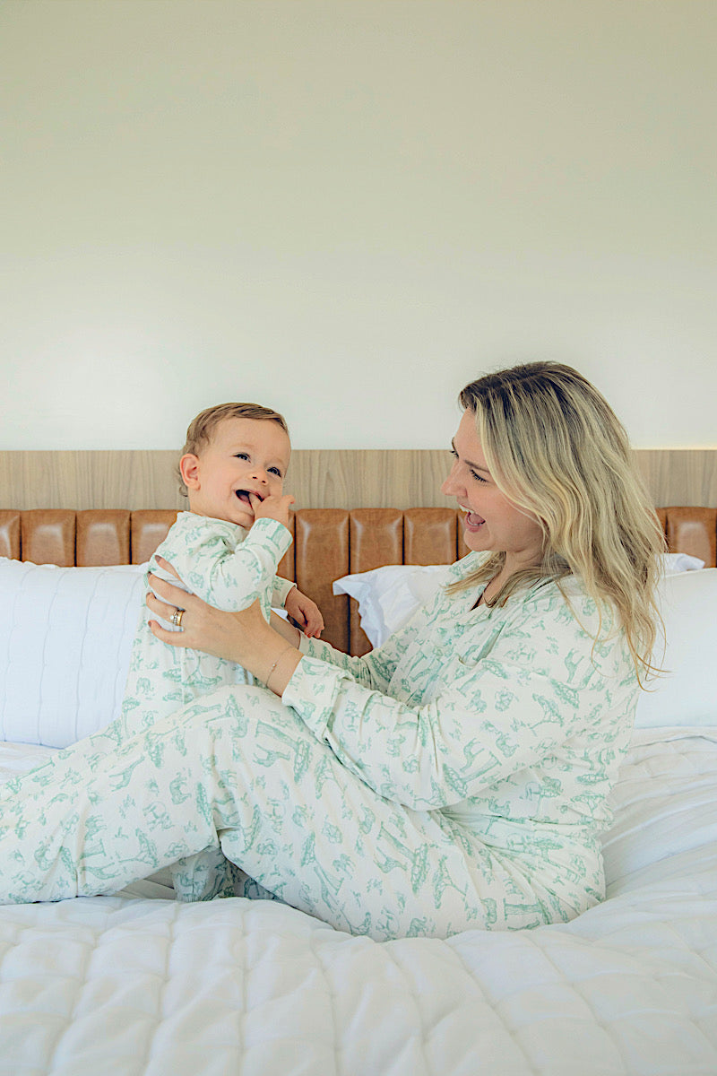 Pijama Magnético Feminino Longo Safari Verde