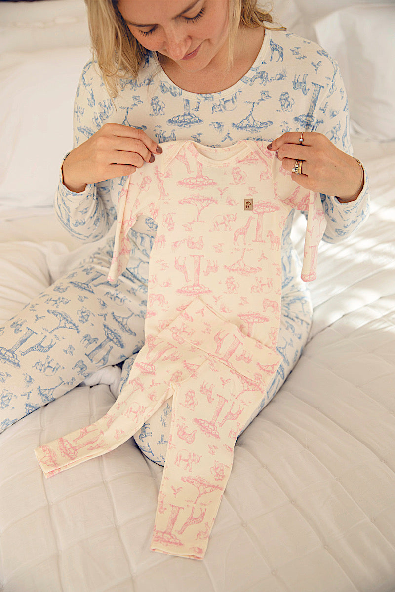 Conjunto Body e Calça Cós Duplo Safari Rosa