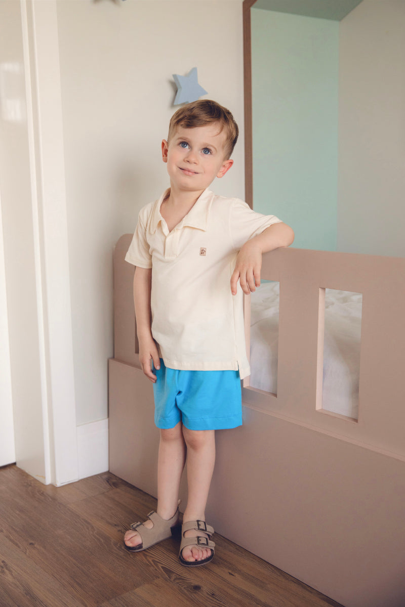 Shorts Unissex Soltinho Azul Nuvem