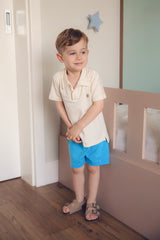 Shorts Unissex Soltinho Azul Nuvem