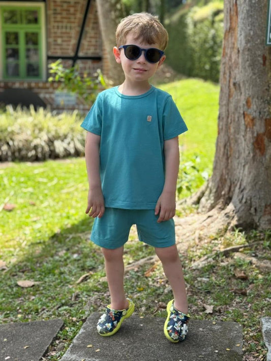 Shorts Unissex Soltinho Verde Mar