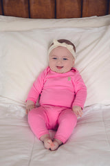 Conjunto Body e Calça Slim Rosa Tulipa
