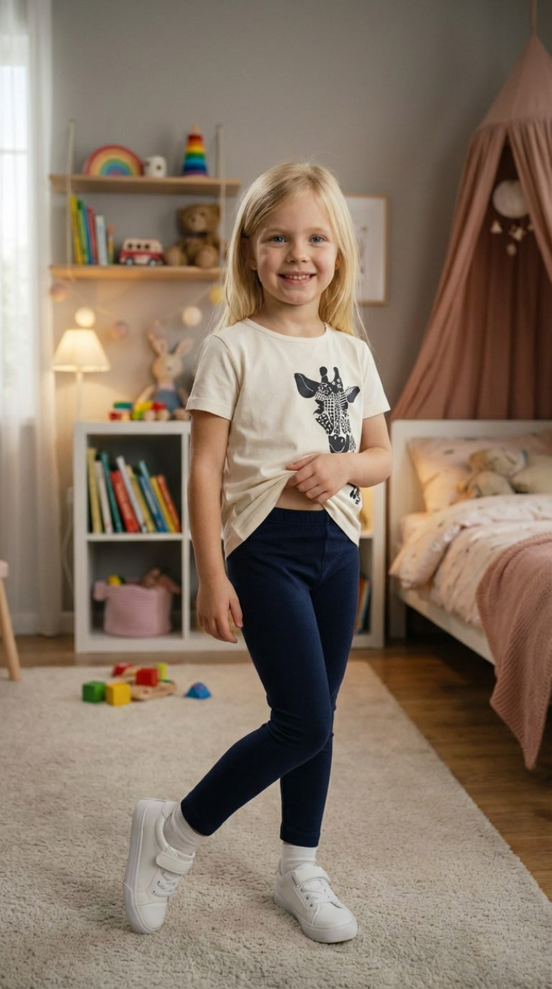 Conjunto Camiseta Manga Curta com Estampa Gigi Branco Marfim e Calça Slim Preta