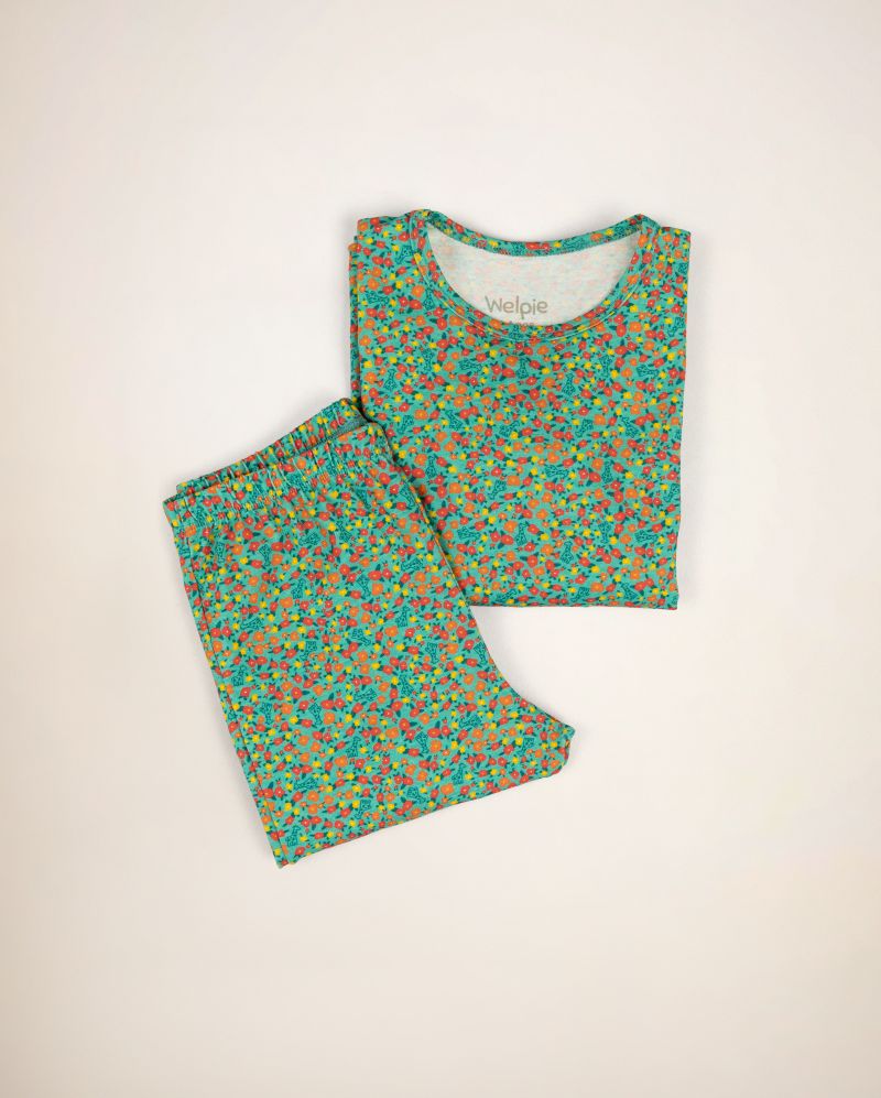 Conjunto Camiseta e Calça Slim Estampado Floral