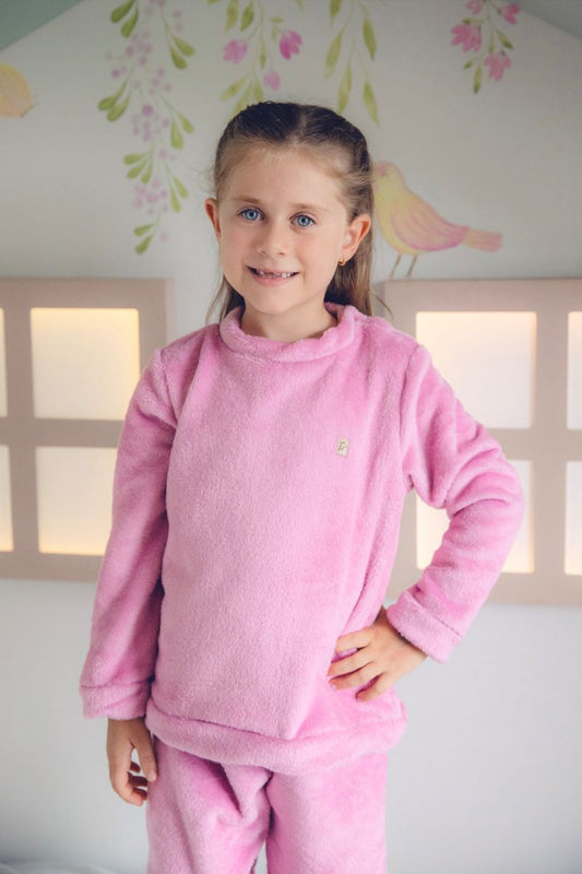 LEVES DEFEITOS - CONJUNTO FLEECE ROSA