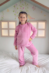 LEVES DEFEITOS - CONJUNTO FLEECE ROSA