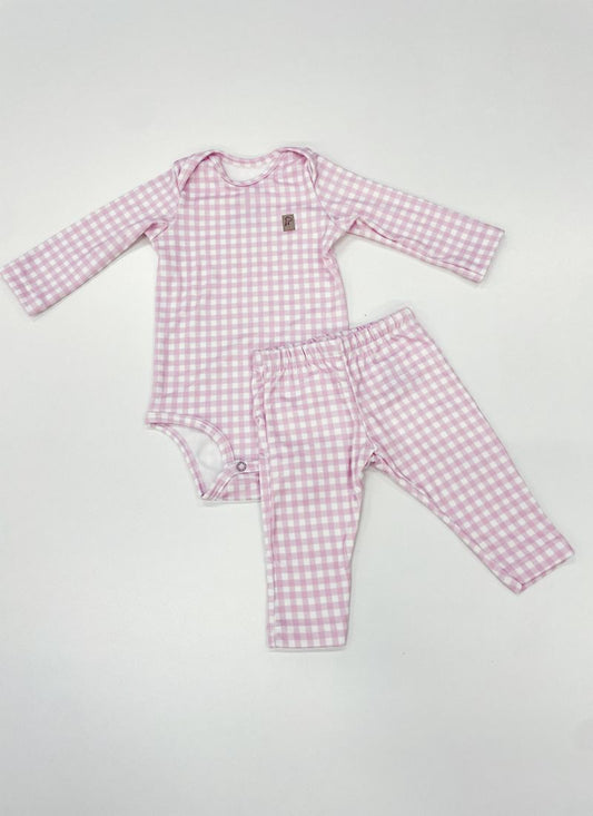 LEVES DEFEITOS - CALÇA SLIM XADREZ ROSA