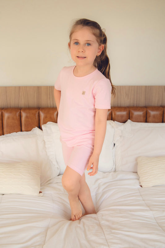 Shorts Biker Rosa Bebê