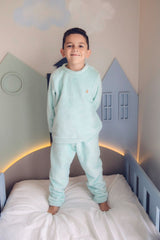 Conjunto Fleece Azul Céu