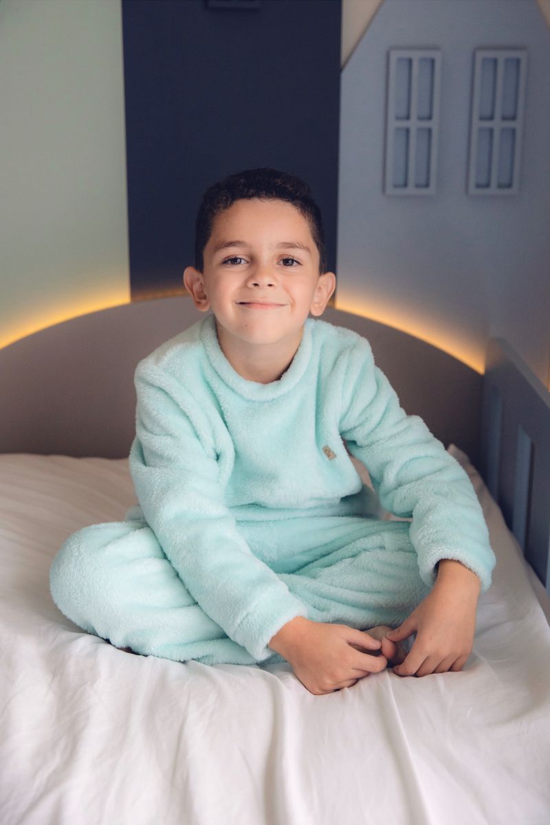 Conjunto Fleece Azul Céu