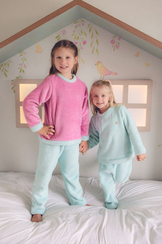 Conjunto Fleece Azul Céu