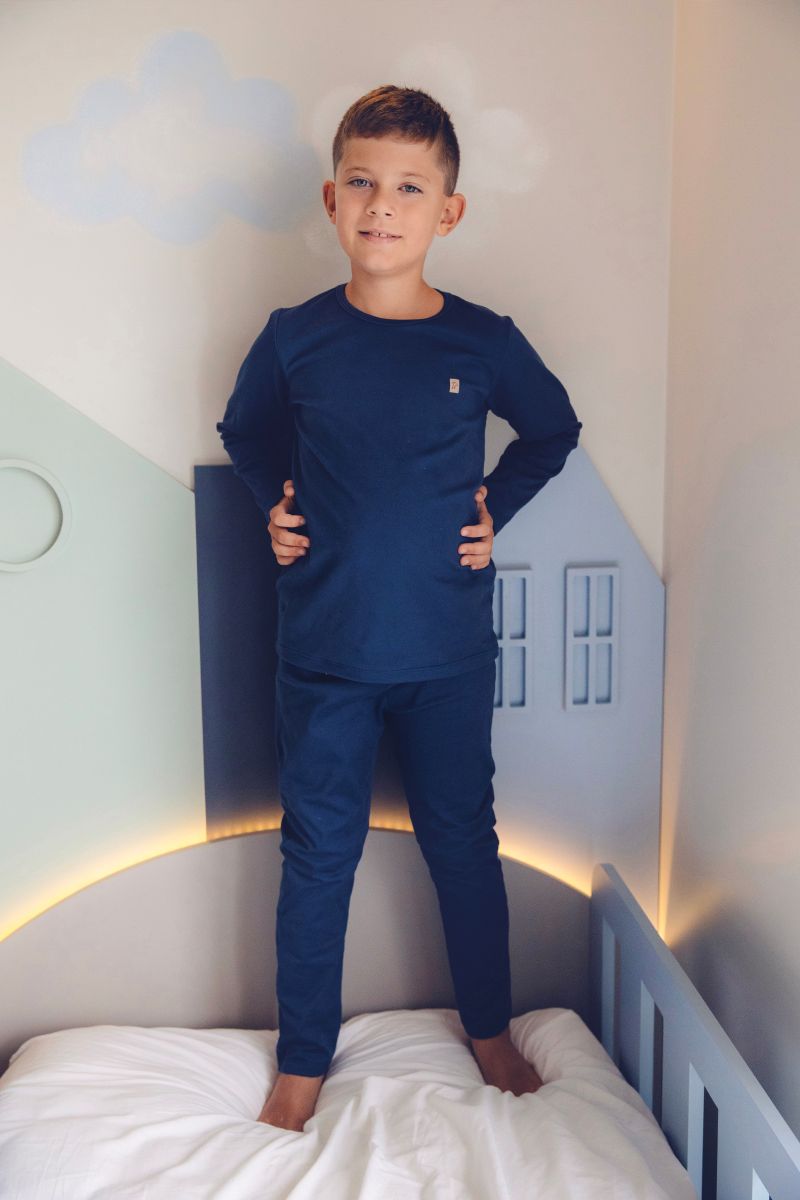 Conjunto Térmico Camiseta e Calça Soltinha Marinho
