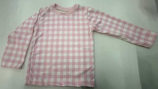 LEVES DEFEITOS - CAMISETA TÉRMICA XADREZ ROSA