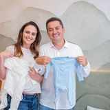 Macacão Magnético Azul Bebê Com Estampa Gigi Em Gel