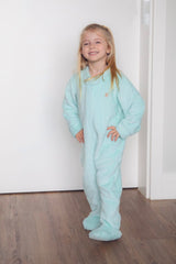 Macacão Fleece Zíper 2 Vias Azul Céu