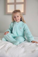 Macacão Fleece Zíper 2 Vias Azul Céu