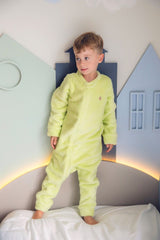 LEVES DEFEITOS - MACACÃO FLEECE ZÍPER NEON COM PUNHO