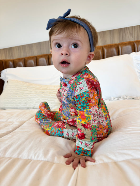 Macacão Magnético Estampado Patchwork Gigi