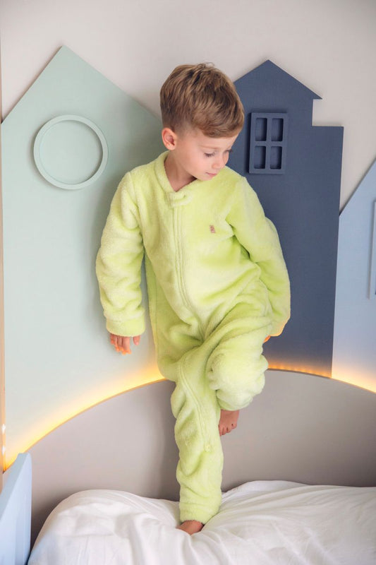 LEVES DEFEITOS - MACACÃO FLEECE ZÍPER NEON COM PUNHO