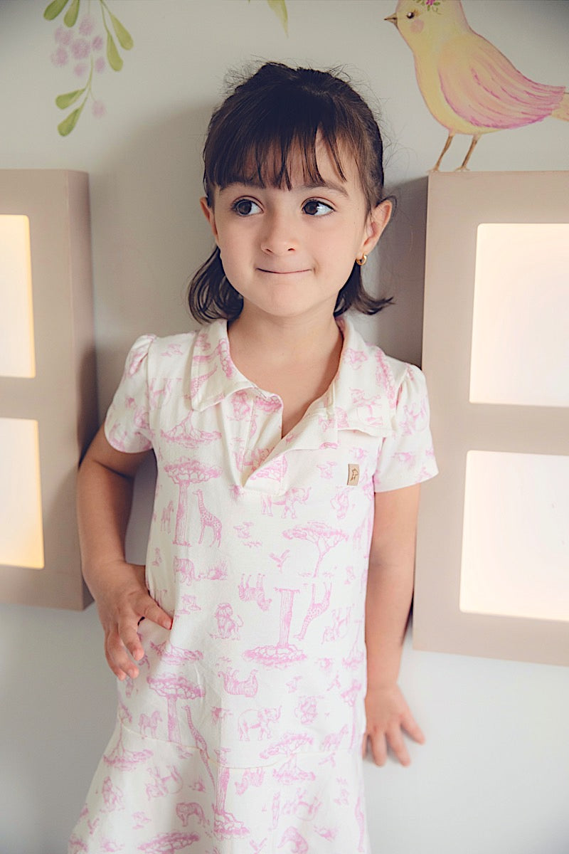 Vestido Polo Safari Rosa